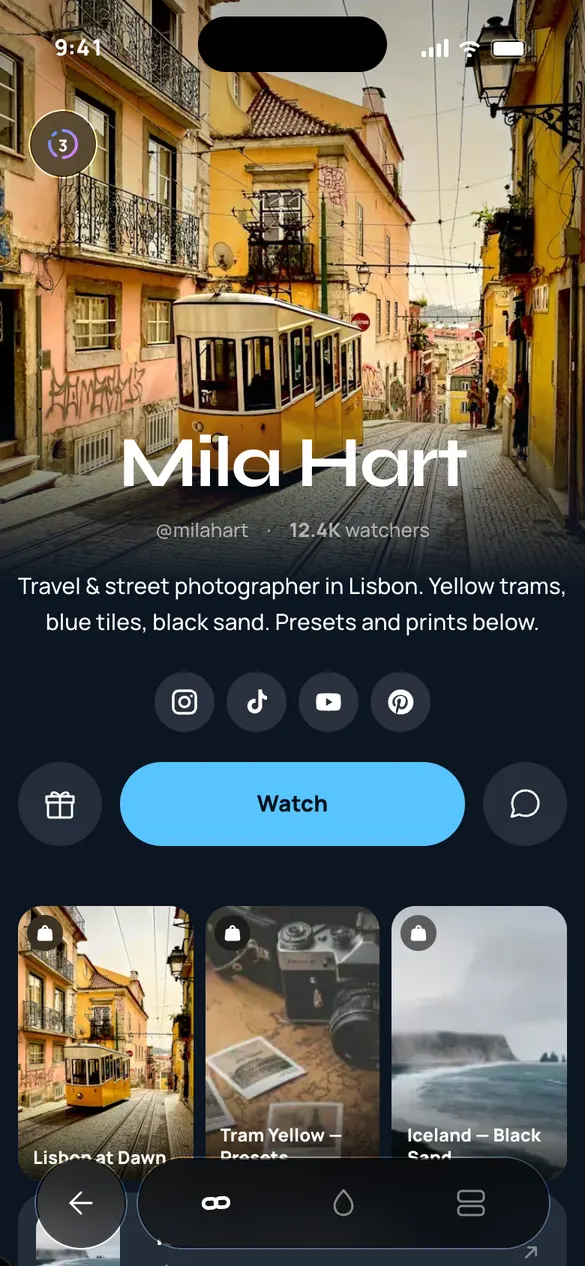 Mila’s page