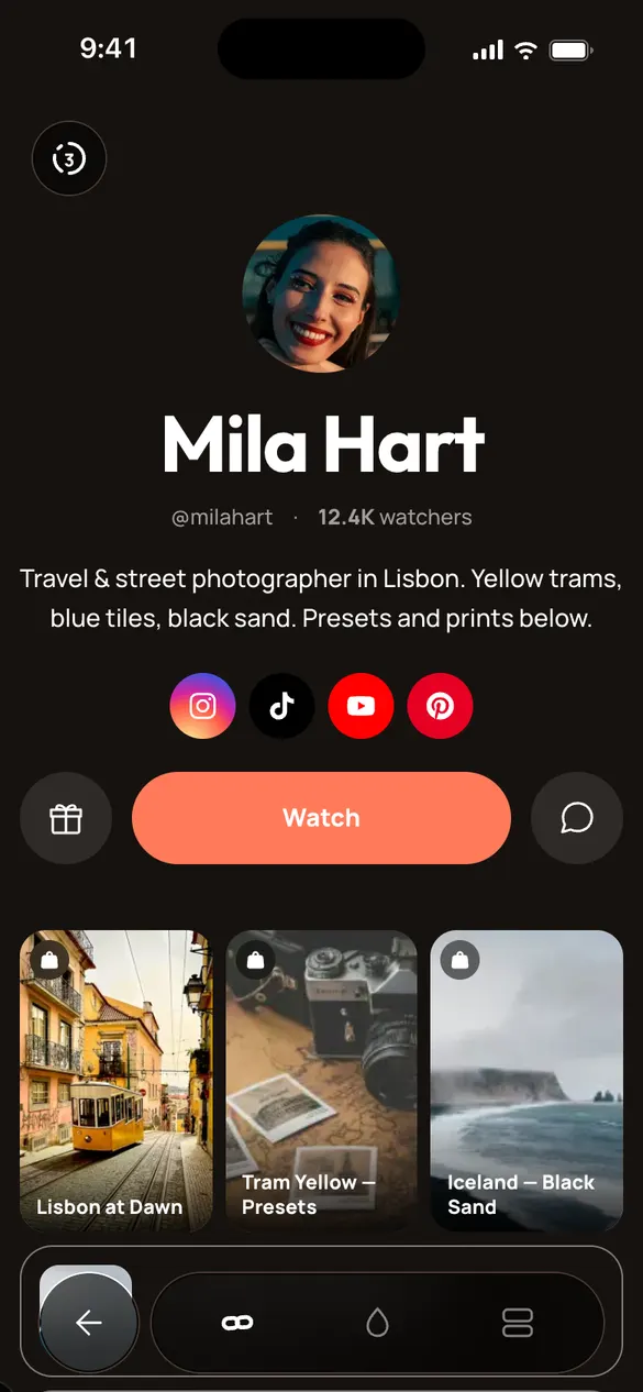 Mila’s page